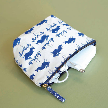 Vintage Rabbit Medium Relaxed Pouch Pouch - rockflowerpaper