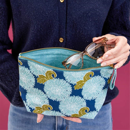 Chrysanthemum Flower Pouch Medium Pouch - rockflowerpaper