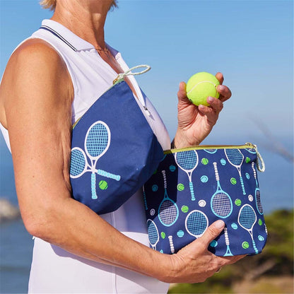 Tennis Navy Solo Pouch Medium POUCH - rockflowerpaper