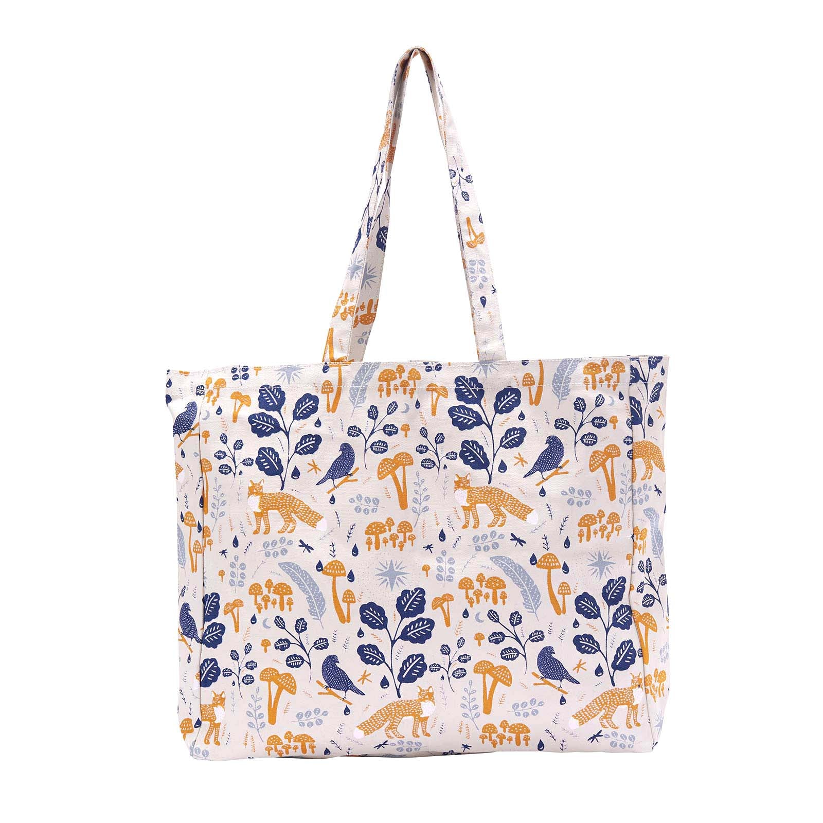 Fox and Feathers Little Shopper Tote Bag Tote - rockflowerpaper