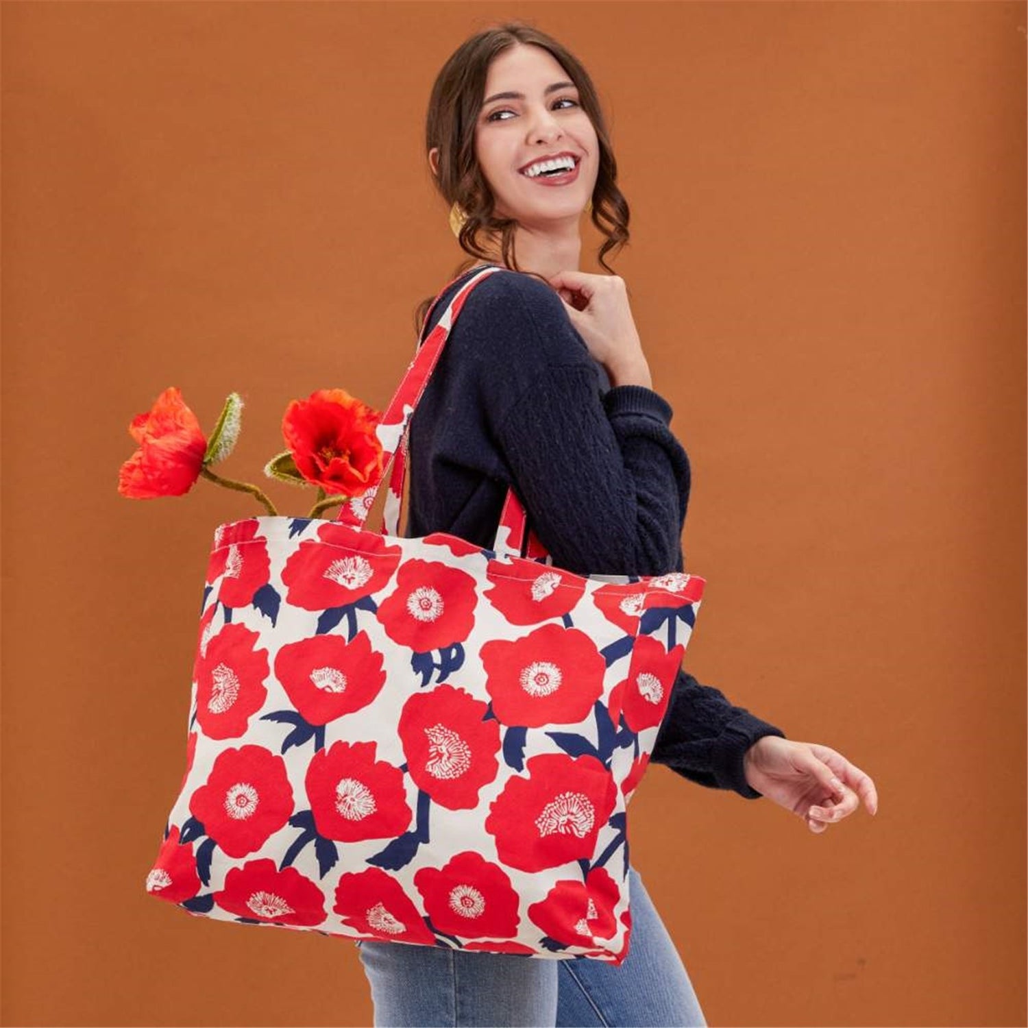 Poppies Little Shopper Tote Bag Tote - rockflowerpaper