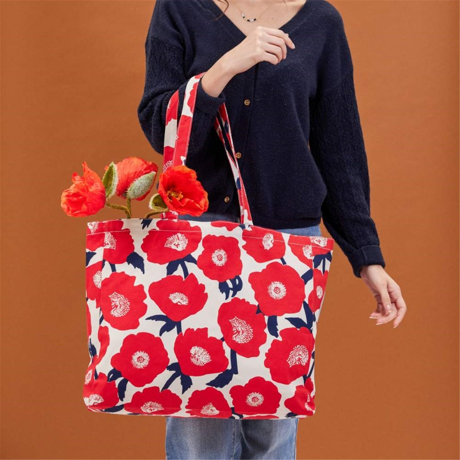 Poppies Little Shopper Tote Bag Tote - rockflowerpaper