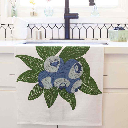 Blueberry Bunch Cotton Kitchen Towels (Set of 3) Cotton Kitchen Towel - rockflowerpaper