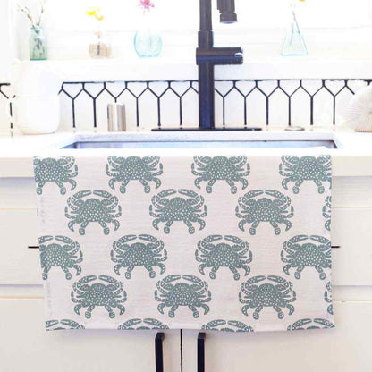 Blue Waves Cotton Kitchen Towels (Set of 3) Cotton Kitchen Towel - rockflowerpaper