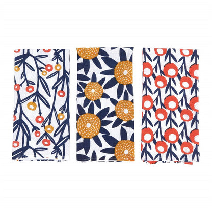 Field of Flowers Cotton Kitchen Towels (Set of 3) Cotton Kitchen Towel - rockflowerpaper