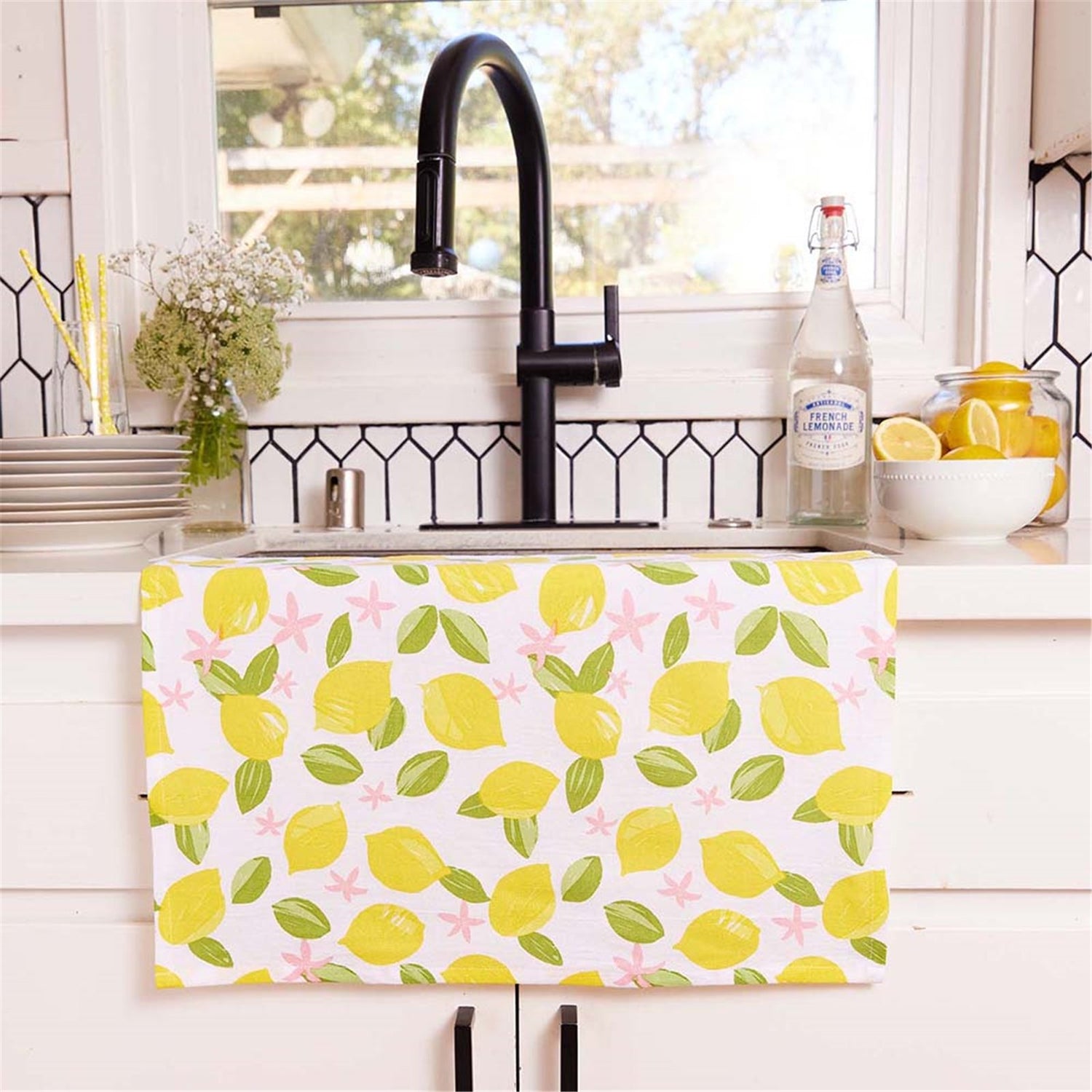 Limone Cotton Kitchen Towels (Set of 3) Cotton Kitchen Towel - rockflowerpaper