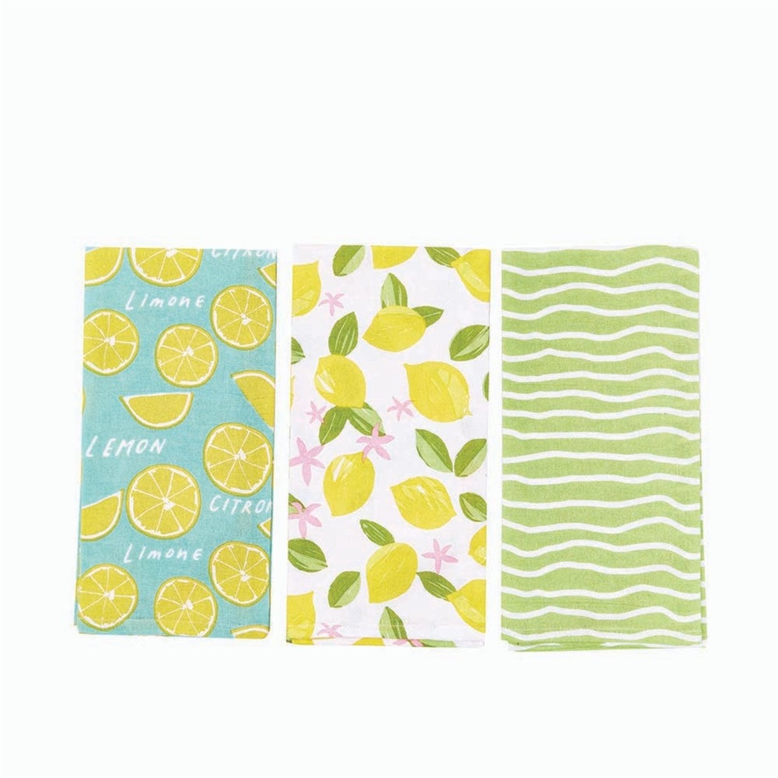 Limone Cotton Kitchen Towels (Set of 3) Cotton Kitchen Towel - rockflowerpaper