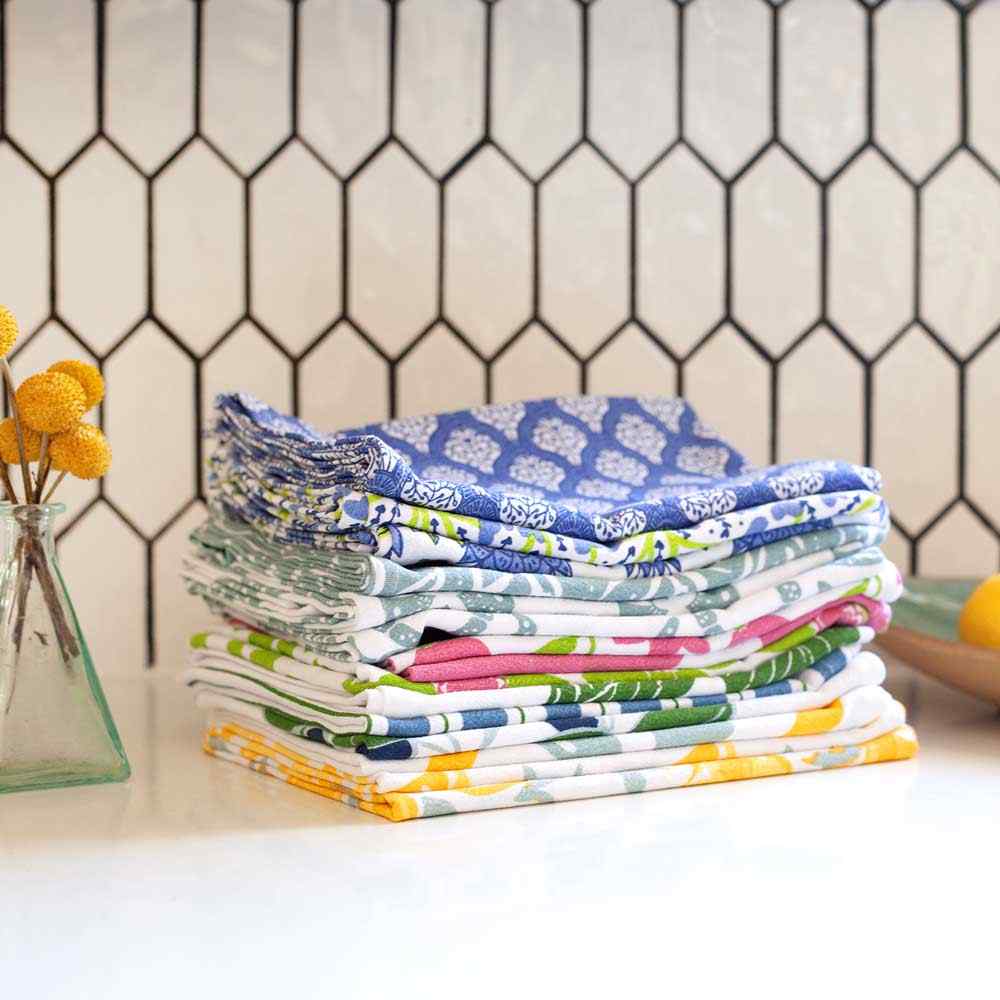 Lemon Slices Cotton Kitchen Towels (Set of 3) Cotton Kitchen Towel - rockflowerpaper