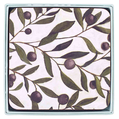 Olives Square Coaster - Set of 4 Coaster - rockflowerpaper