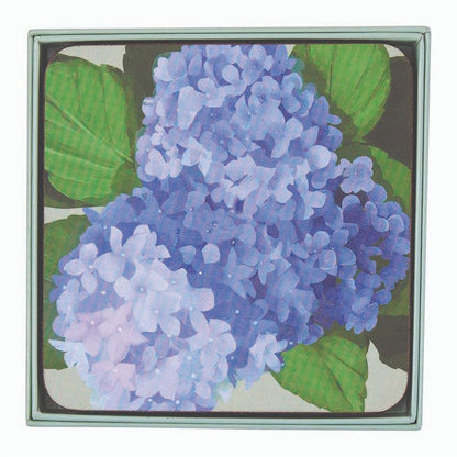 Blue Hydrangea Square Coaster - Set of 4 Coaster - rockflowerpaper