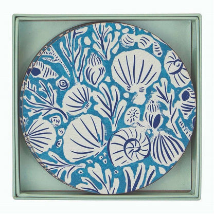 Sea Life Round Coaster - Set of 4 Coaster - rockflowerpaper