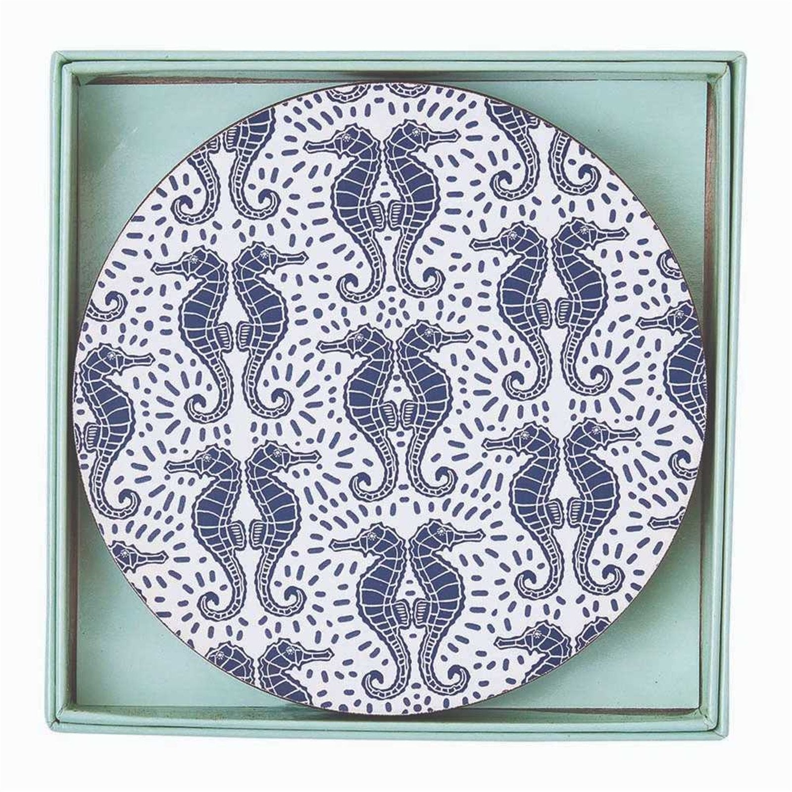 Sea Horses Round Coaster - Set of 4 Coaster - rockflowerpaper