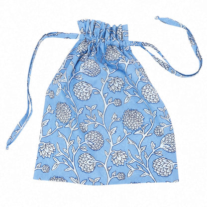 Ainsley Light Blue Cotton Night Shirt Sleep Shirt - Rockflowerpaper