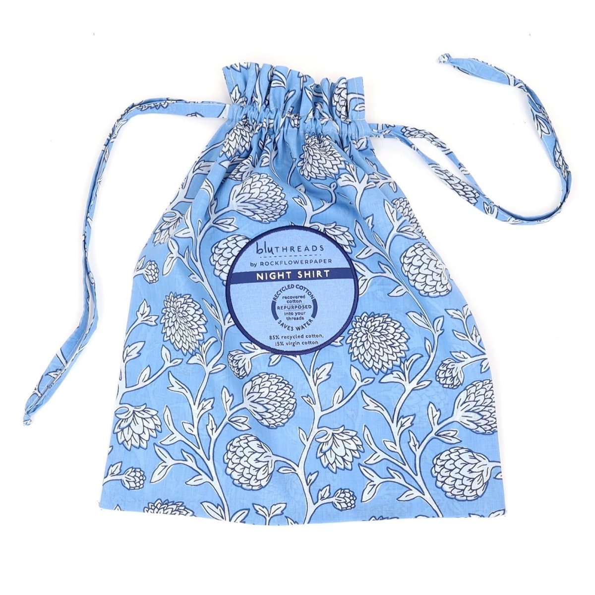 Ainsley Light Blue Night Shirt Sleep Shirt - rockflowerpaper