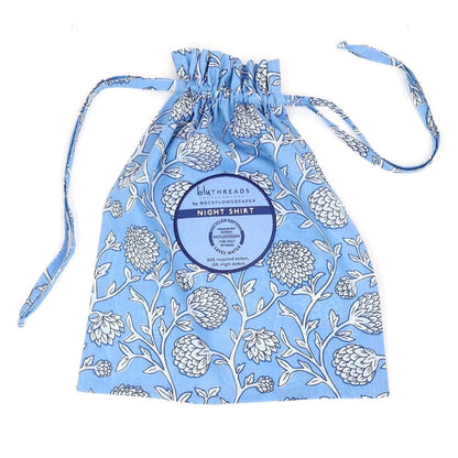 Ainsley Light Blue Night Shirt Sleep Shirt - rockflowerpaper