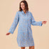 Ainsley Light Blue Night Shirt Sleep Shirt - rockflowerpaper