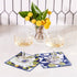 Anemone Poppy blu Kitchen Reusable Cocktail Napkins Set of 8 Reusable Cocktail Napkin - rockflowerpaper