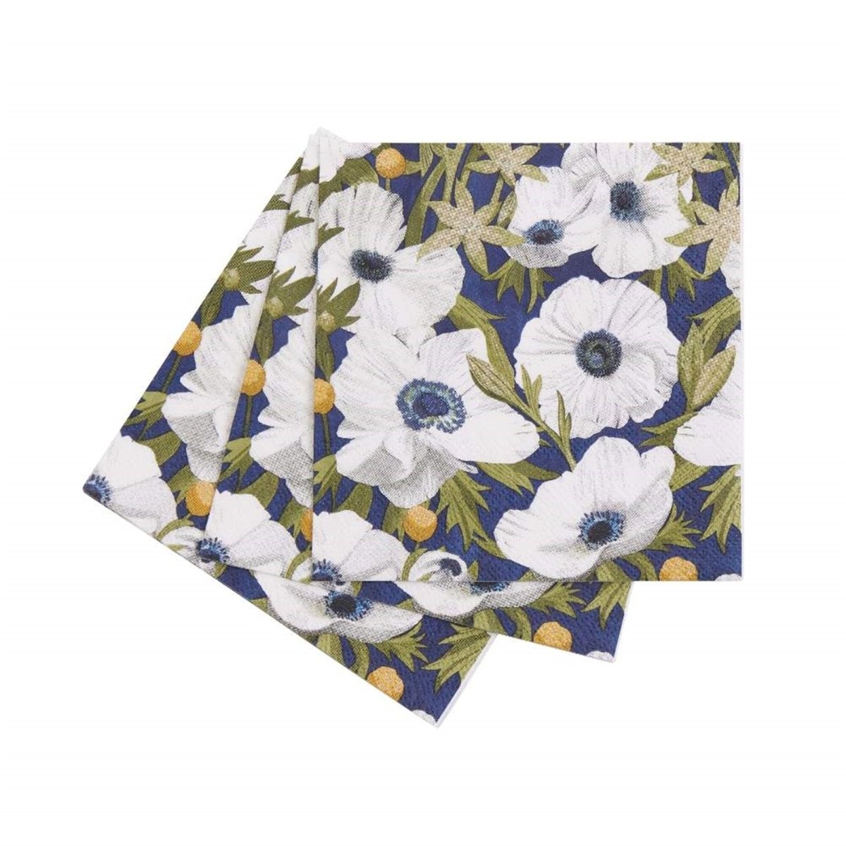 Anemone Poppy Paper Cocktail Napkins (Pack of 20) Paper Cocktail Napkin - rockflowerpaper