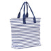 Bateau Stripe Navy Canvas Carryall Tote Bag