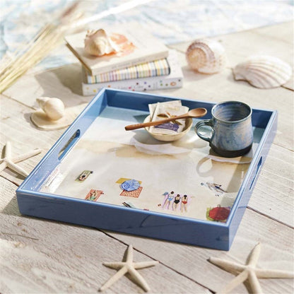 Beach Life 15 Inch Square Tray Tray - rockflowerpaper