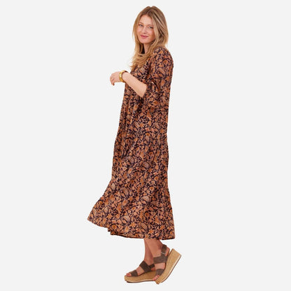 Black Spice Madine Drop Waist Maxi Dress Dress - rockflowerpaper