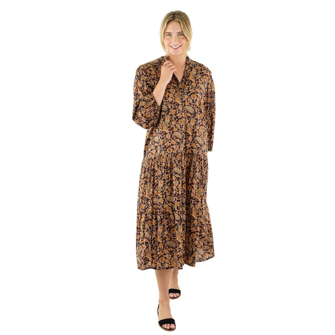 Black Spice Madine Drop Waist Maxi Dress Dress - rockflowerpaper