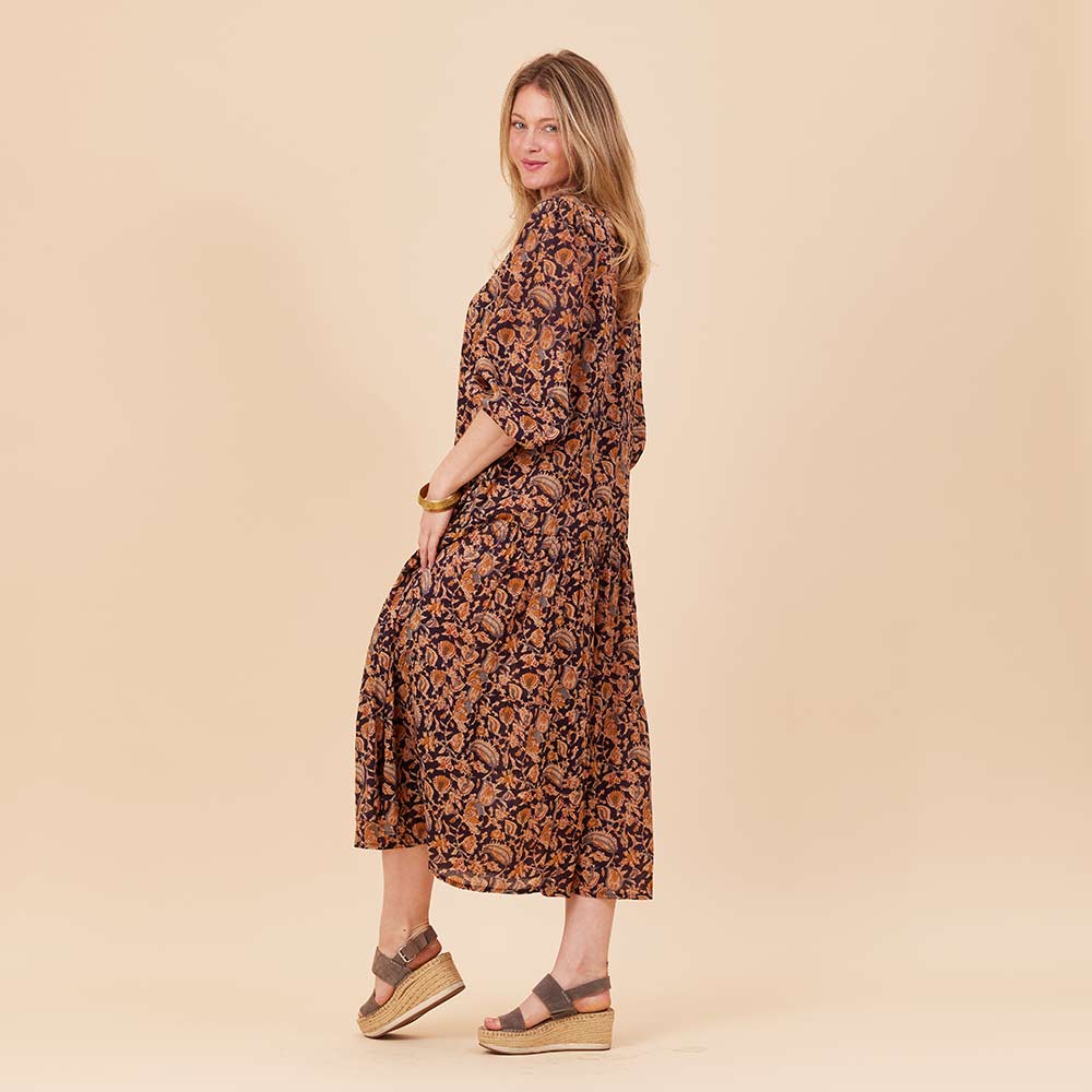 Black Spice Madine Drop Waist Maxi Dress Dress - rockflowerpaper