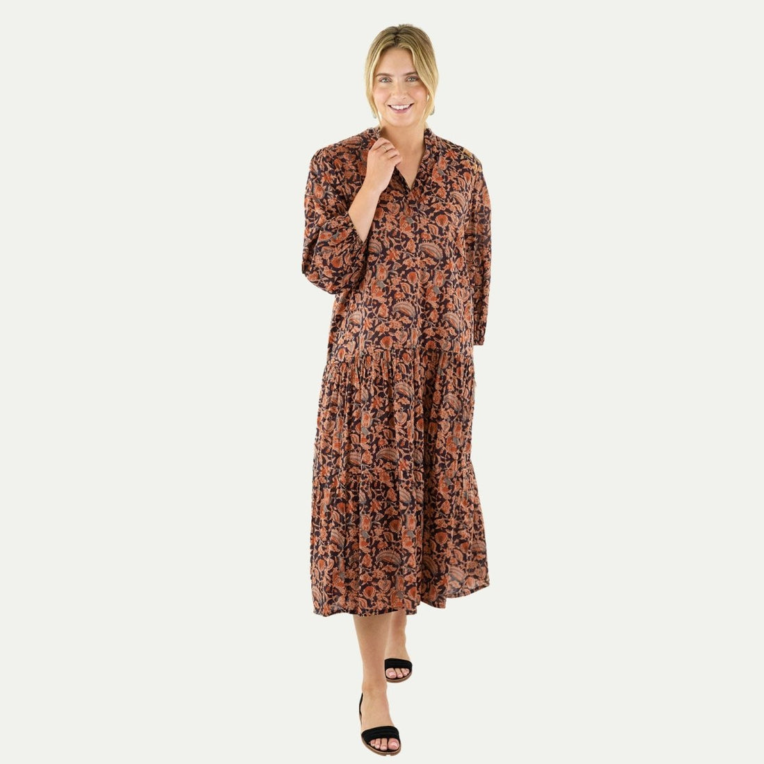 Black Spice Madine Drop Waist Maxi Dress Dress - rockflowerpaper