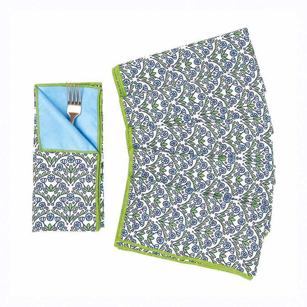 Blaire Blue blu Dinner Napkin Set of 6 Dinner Napkin - rockflowerpaper