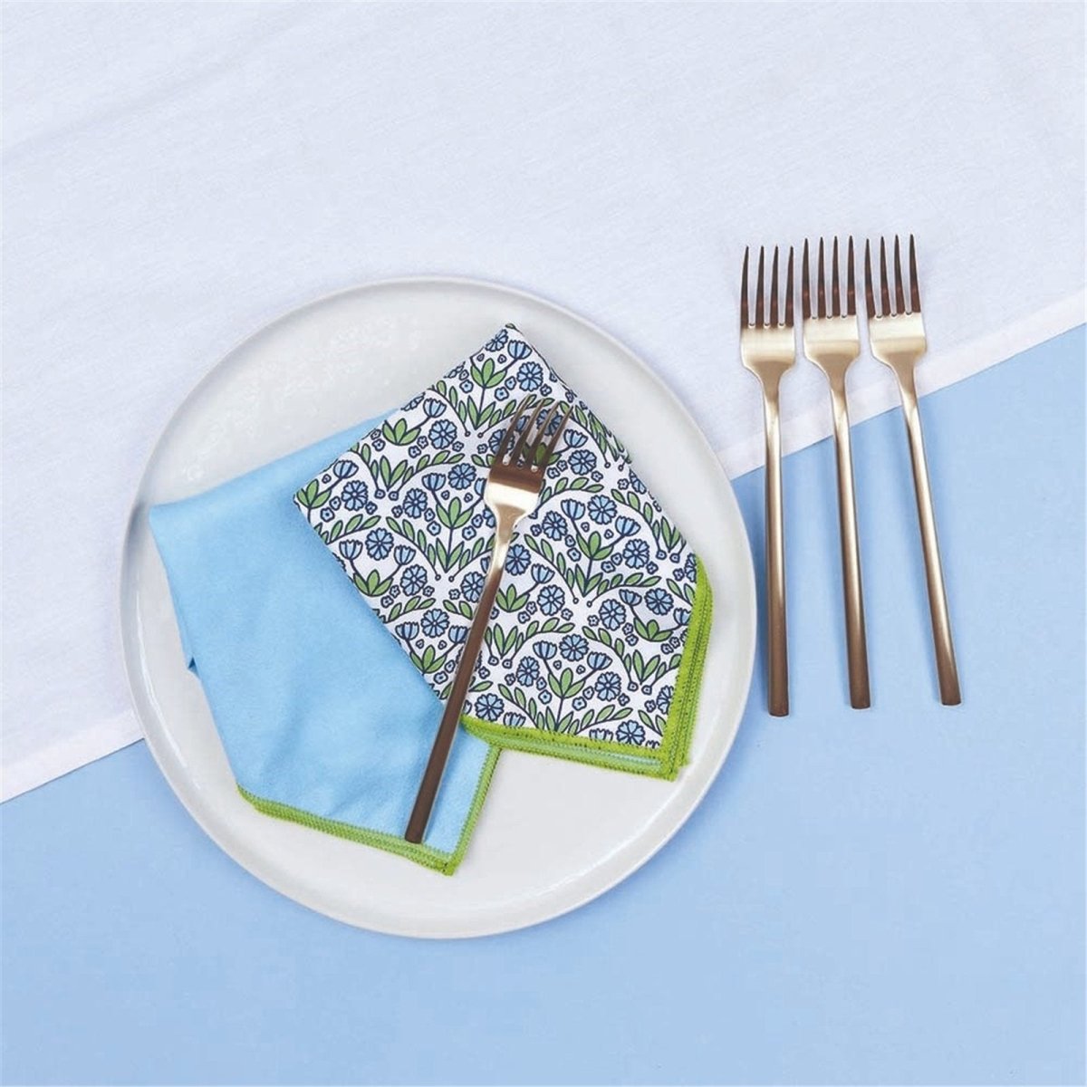 Blaire Blue blu Dinner Napkin Set of 6 Dinner Napkin - rockflowerpaper