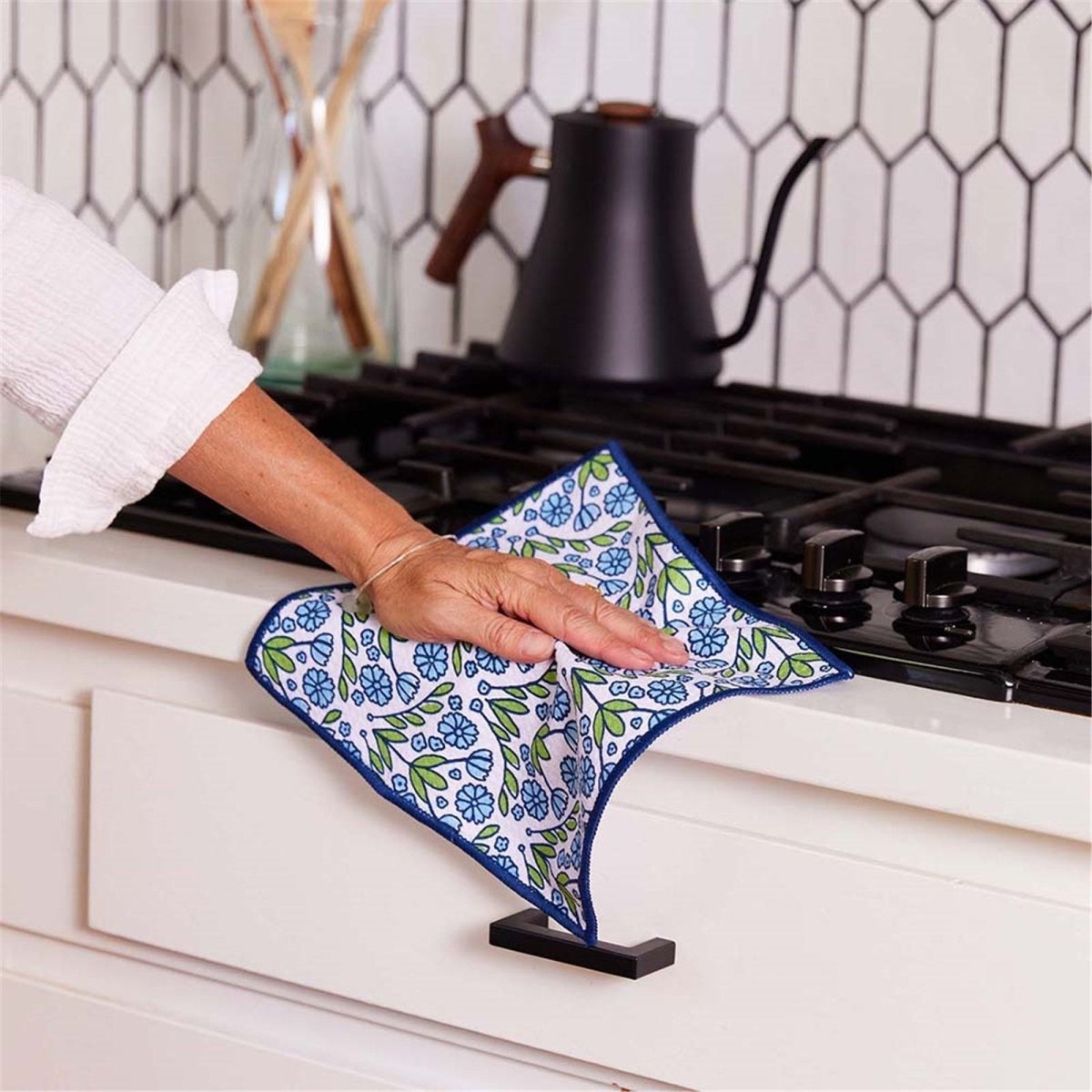 Blaire Blue blu Dish Cloth Set of 3 Reusable Dish Cloth - rockflowerpaper