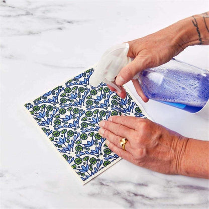 Blaire Blue Eco - Friendly blu Sponge Cloth - Set of 2 Eco Cloth - rockflowerpaper