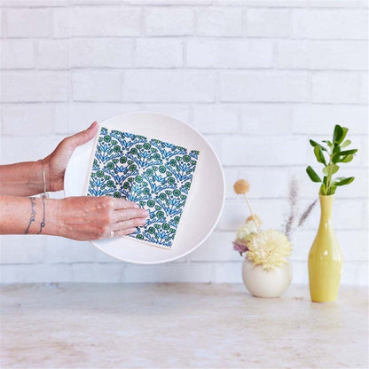 Blaire Blue Eco - Friendly blu Sponge Cloth - Set of 2 Eco Cloth - rockflowerpaper