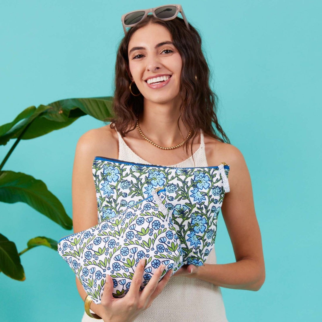 Blaire Blue Pouch Medium Pouch - rockflowerpaper