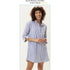 Blue Bengal Striped Shirt Dress Dress - rockflowerpaper