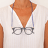 Blue Glass Beaded Face Mask Lanyard Necklace MASK - NECKLACE - rockflowerpaper