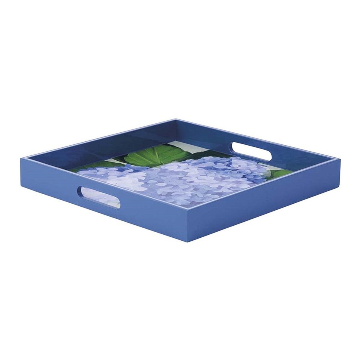 Blue Hydrangea 15 Inch Square Tray Tray - rockflowerpaper