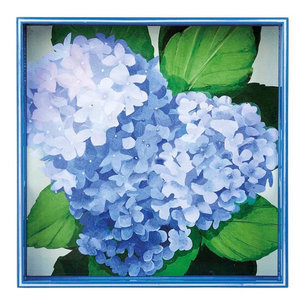 Blue Hydrangea 15 Inch Square Tray Tray - rockflowerpaper