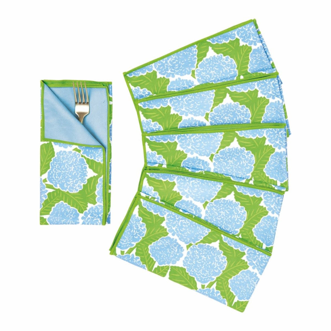 Blue Hydrangea blu Dinner Napkin Set of 6 Dinner Napkin - rockflowerpaper