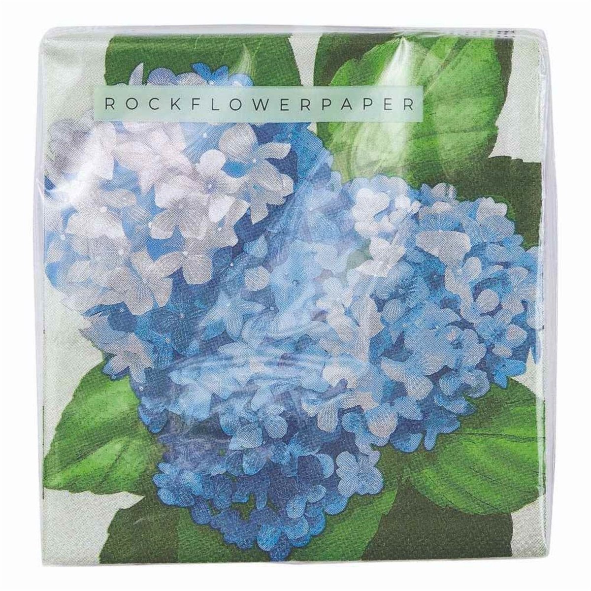 Blue Hydrangea Paper Cocktail Napkins (Pack of 20) Paper Cocktail Napkin - rockflowerpaper