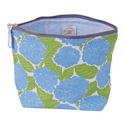 Blue Hydrangea Pouch Large Pouch - rockflowerpaper
