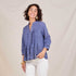Blue Pintuck Tunic With Eyelet Hem Tunic - rockflowerpaper