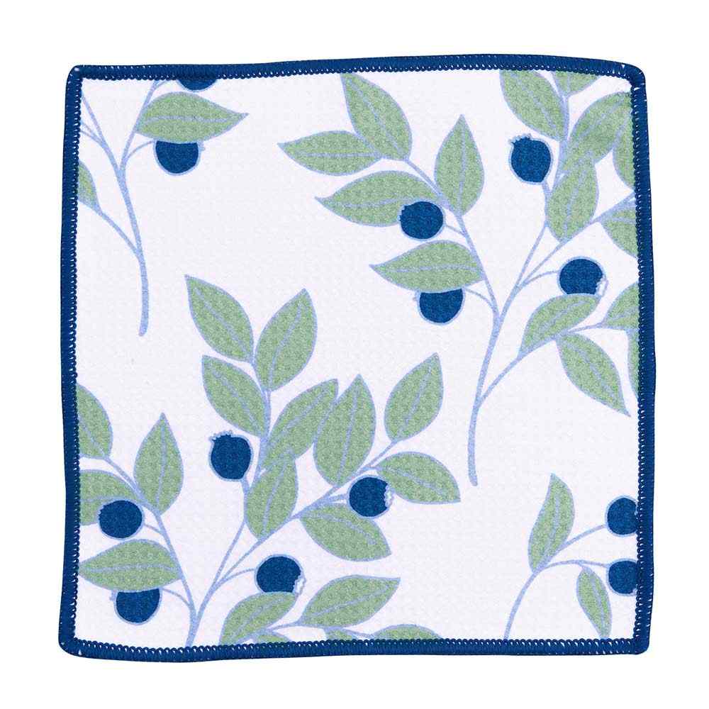 Blueberry Bunch blu Kitchen Dish Cloths (Set of 3) Reusable Dish Cloth - rockflowerpaper