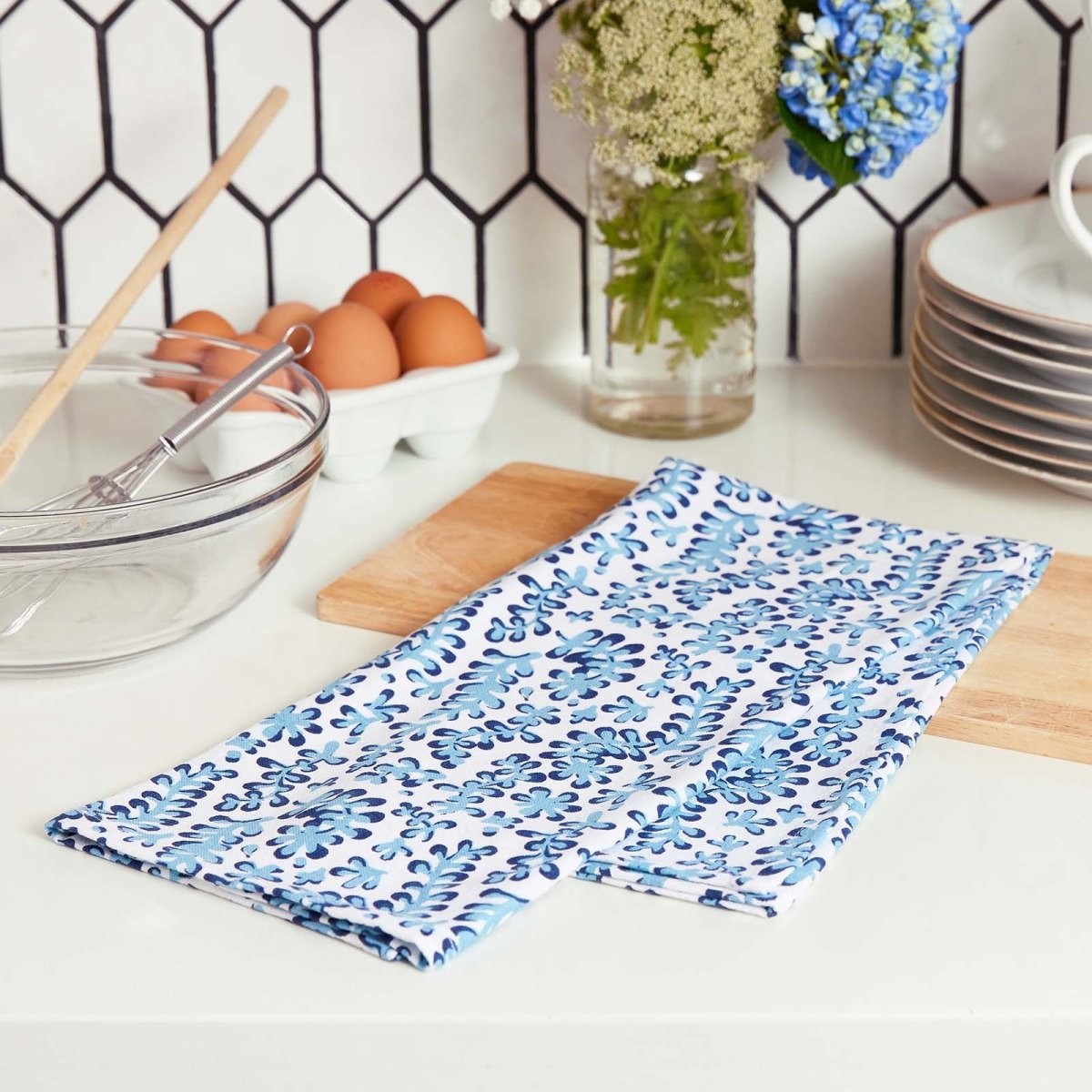 Blueberry Medley Cotton Kitchen Towels (Set of 3) Cotton Kitchen Towel - rockflowerpaper