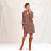 Bohemian Block Print Party Dress - 100% Cupro