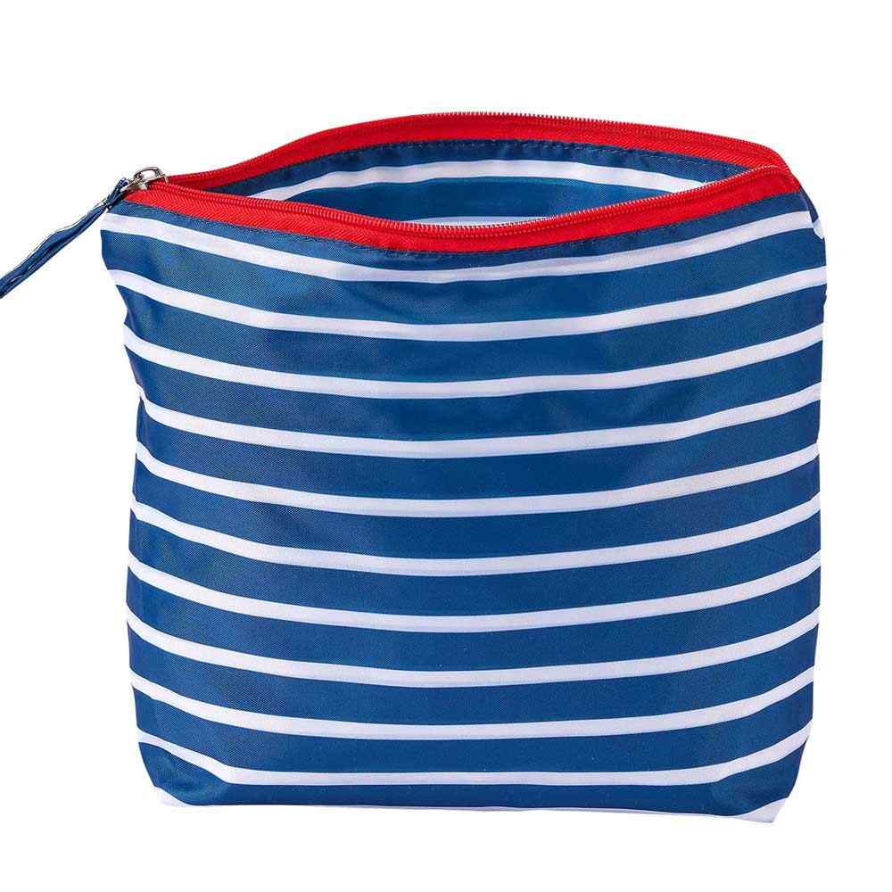 Breton Stripe Splash Proof Pouch Travel Pouch - rockflowerpaper