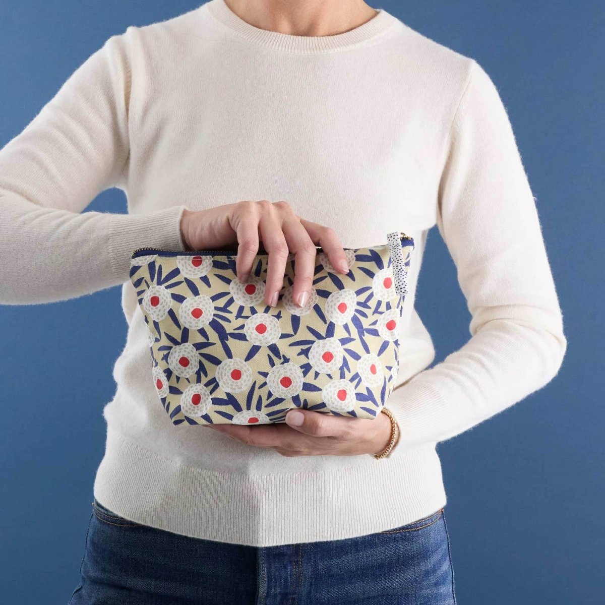 Buttercup Blooms Medium Canvas Pouch Pouch - rockflowerpaper