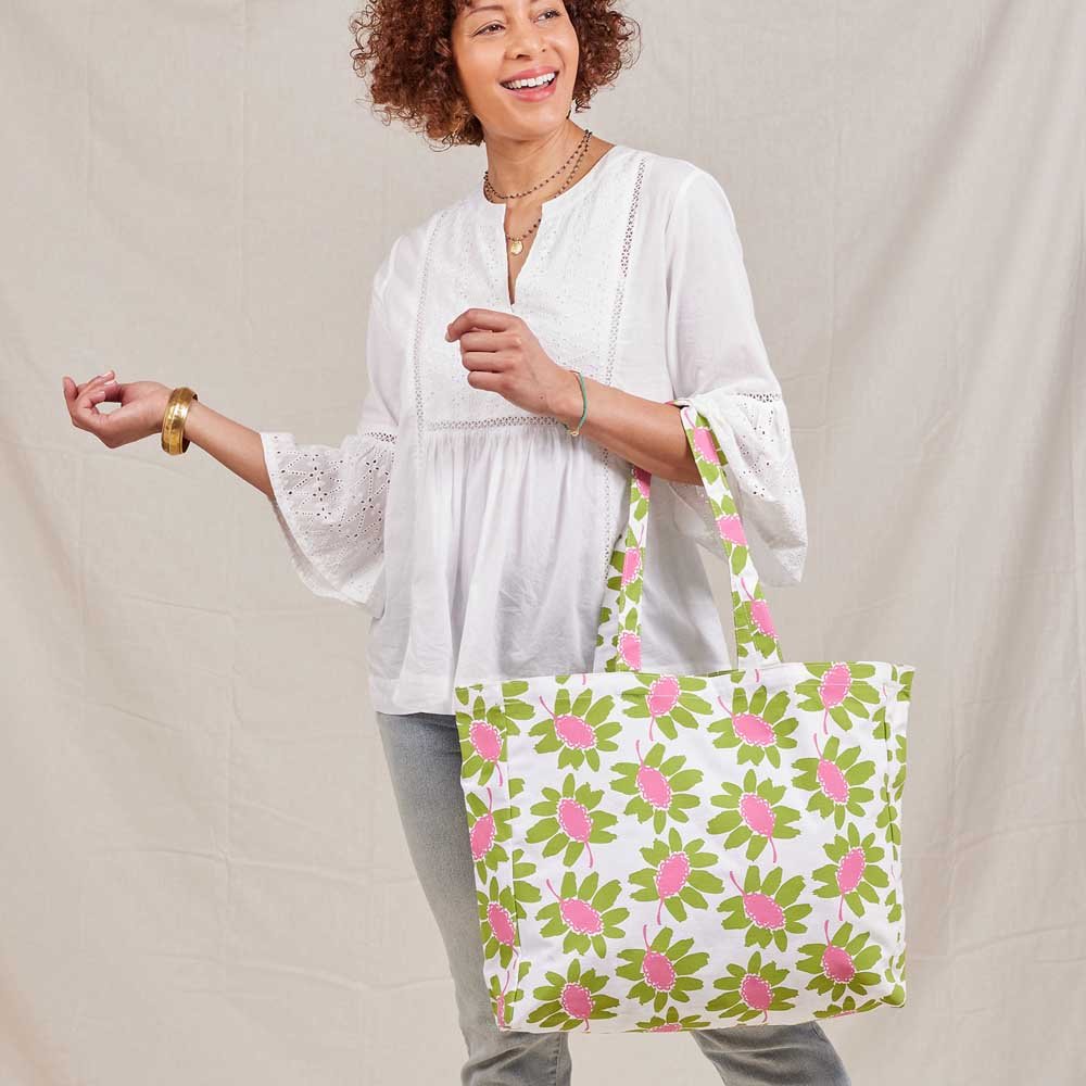 Callie Lime Little Shopper Tote Bag Tote - rockflowerpaper