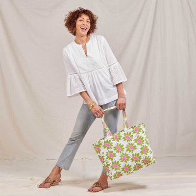 Callie Lime Little Shopper Tote Bag Tote - rockflowerpaper