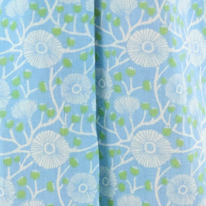 Camellia Blue Cotton Night Shirt Sleep Shirt - rockflowerpaper